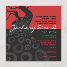 ANCIENT TREE Bar Bat Mitzvah Uitnodiging