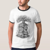 Ancient Tree of Knowledge Ink Graphic T-Shirt (Voorkant)
