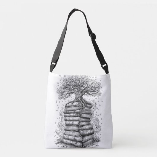 Ancient Tree of Knowledge Ink Graphic Tote Bag (Achterkant)