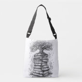 Ancient Tree of Knowledge Ink Graphic Tote Bag (Voorkant)