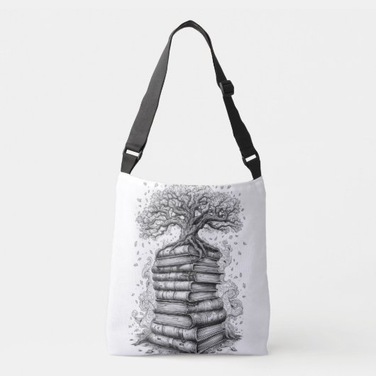 Ancient Tree of Knowledge Ink Graphic Tote Bag (Voorkant)