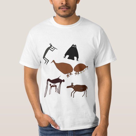 Ancient Tribal Earth Art - Ancient Animals T-Shirt (Voorkant)