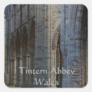 Ancient Tstage Abbey I Cistercian Monastery Wales Vierkante Sticker