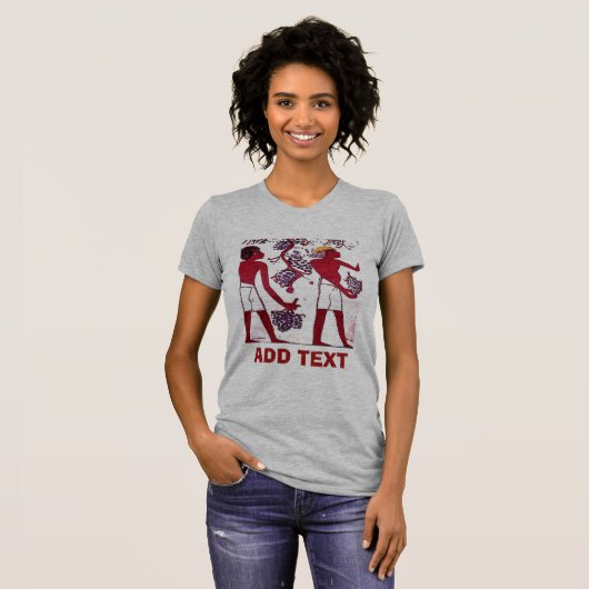 Ancient Vineyard, Wineaux, bewerkt tekst T-shirt (Voorkant volledig)