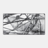 Ancient voetbridge pencilart Monochrome Bureaumat (Voorkant)