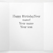 Ancient voetbridge pencilart Monochrome Drieluik Kaart (Binnenkant midden)