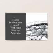 Ancient voetbridge pencilart Monochrome Folie Kaarten (Binnen)