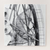 Ancient voetbridge pencilart Monochrome Legpuzzel (Horizontaal)