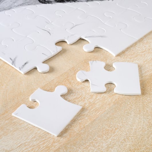 Ancient voetbridge pencilart Monochrome Legpuzzel (Zijkant)