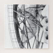 Ancient voetbridge pencilart Monochrome Legpuzzel (Verticaal)