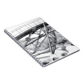 Ancient voetbridge pencilart Monochrome Notitieboek (Rechterzijde)