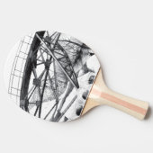 Ancient voetbridge pencilart Monochrome Tafeltennisbatje (Zijkant)