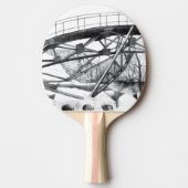 Ancient voetbridge pencilart Monochrome Tafeltennisbatje (Voorkant)