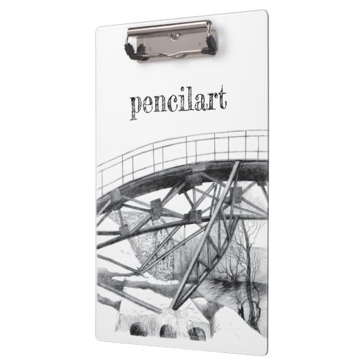 Ancient voetbrugpencilart klembord (Links)