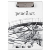 Ancient voetbrugpencilart klembord (Voorkant)