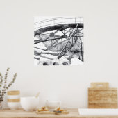 Ancient voetbrugpencilart poster (Keuken)