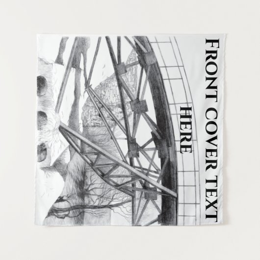 Ancient voetbrugpencilart wandkleed (Voorkant (horizontaal))