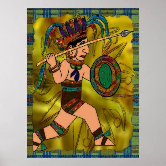 Ancient Warrior Native American Poster (Voorkant)