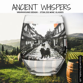 Ancient WHISPERS Chow Wijnglas Zonder Voet