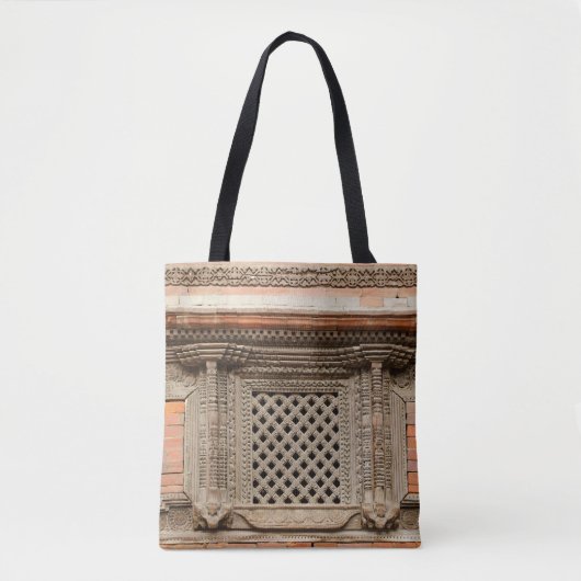 Ancient window in Nasal Chowk Courtyard of Hanuman Tote Bag (Voorkant)