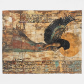 Ancient Winged Egyptian Goddess Fleece Deken (Voorkant (Horizontaal))