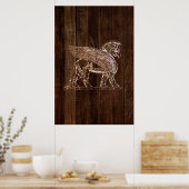 Ancient Winged Lion Poster (Keuken)