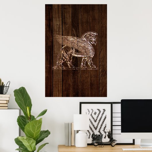 Ancient Winged Lion Poster (Thuiskantoor)