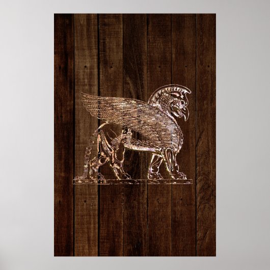 Ancient Winged Lion Poster (Voorkant)
