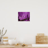 Ancient Wisteria Paars Lavender Flowers poster (Keuken)