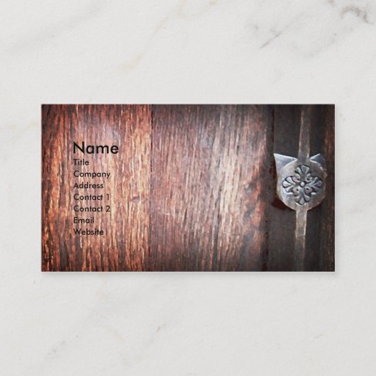 Ancient Wood, sjabloon voor visitekaartjes (Voorkant)