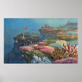 Ancient Zee Koraal Antiek afdrukken Poster (Voorkant)