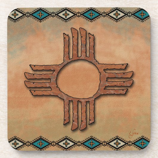 Ancient Zia Onderzetter (Voorkant)