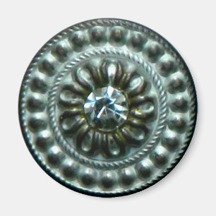 Ancient zilverbrood met gem magneet