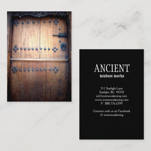 Anciënte Antiek Vintage van het deeg Visitekaartje (Voorkant / Achterkant)