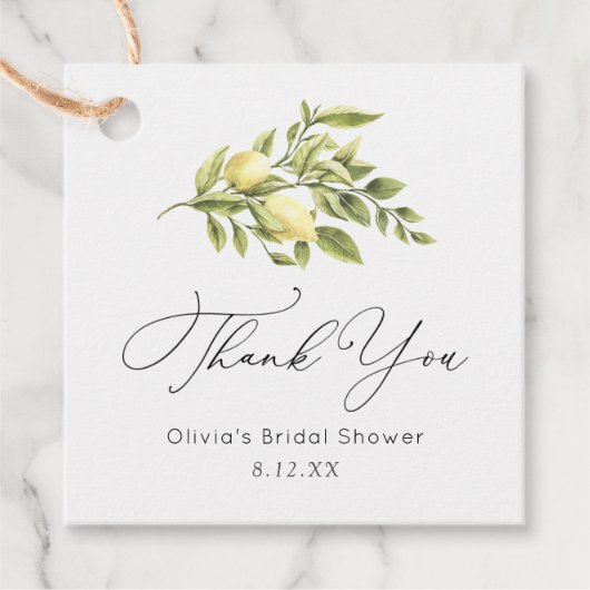 Anciënte citroen bedankkaartje bedankjes labels (Voorkant)