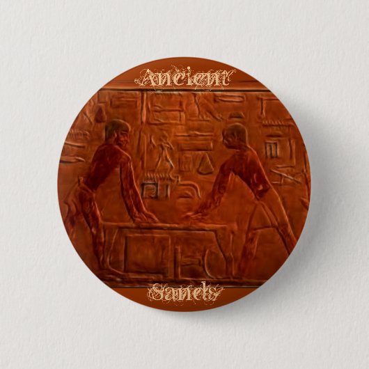 ANCIËNTE EGYPTIANEN RONDE BUTTON 5,7 CM (Voorkant)