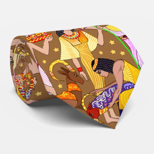 ANCIËNTE EGYPTISCHE MOTIF STROPDAS (Opgerold)