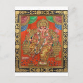 ANCIENTE GANESH HAND PAINTINTINING BRIEFKAART (Voorkant)