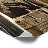 Anciënte hiërogliefen op de muur, tempel van Karna Poster (Hoek)