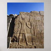 Anciënte hiërogliefen op de muur, tempel van Karna