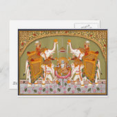 ANCIENTE INDIASE BETALINGSLORD VISHNU HINDU DEITY BRIEFKAART (Voorkant / Achterkant)