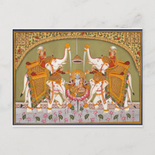ANCIENTE INDIASE BETALINGSLORD VISHNU HINDU DEITY BRIEFKAART