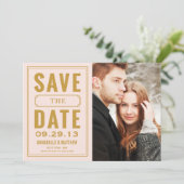Anciënte kader save the date aankondiging (Staand voorkant)