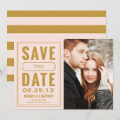 Anciënte kader save the date aankondiging (Voorkant / Achterkant)