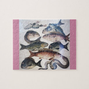 ANCIENTE ROMAN MOSAICS, FISHES, OCEAAN ZEE LIFE SC LEGPUZZEL