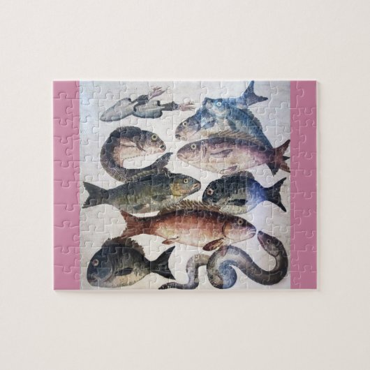 ANCIENTE ROMAN MOSAICS, FISHES, OCEAAN ZEE LIFE SC LEGPUZZEL (Horizontaal)
