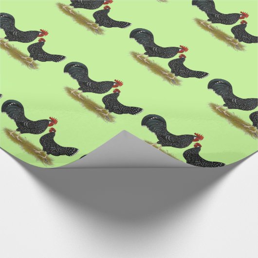 Ancona Chickens Cadeaupapier (Hoek)