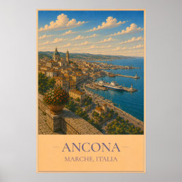 Ancona, Italië – Oude Reisposter Poster