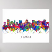 Ancona Italy Skyline Poster (Voorkant)