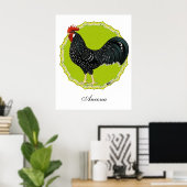 Ancona Rooster Poster (Thuiskantoor)
